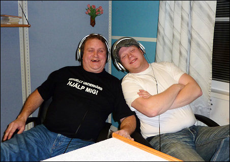 Nutte och Billy Opel i studion.